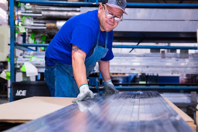 TMCO employee working on tube fabrication.